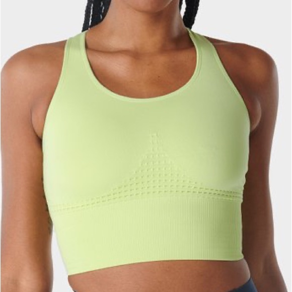 Sweaty Betty Pomelo Green Stamina Longline Workout Bra - Picture 4 of 11